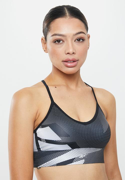 Reebok - Myt all over print tric back bra - black