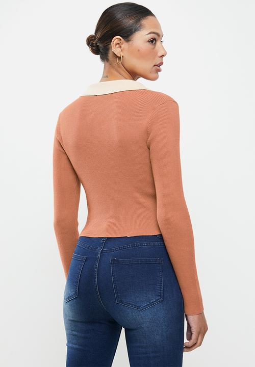 Glamorous - Collar knit - rust