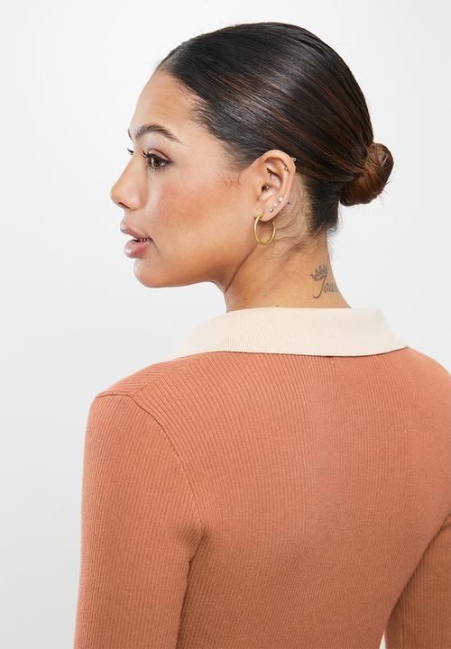 Glamorous - Collar knit - rust