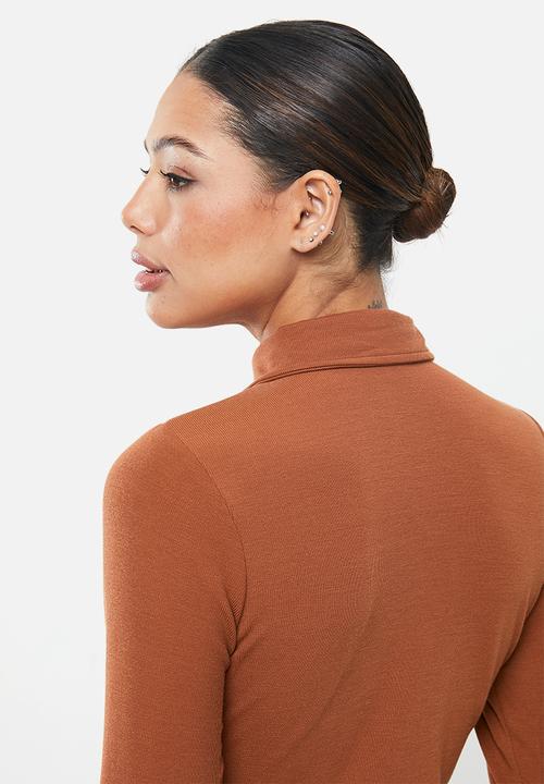 Glamorous - Rib dress - rust