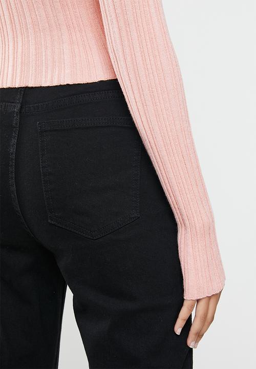 Factorie - Variegated rib knit long sleeve top - pink