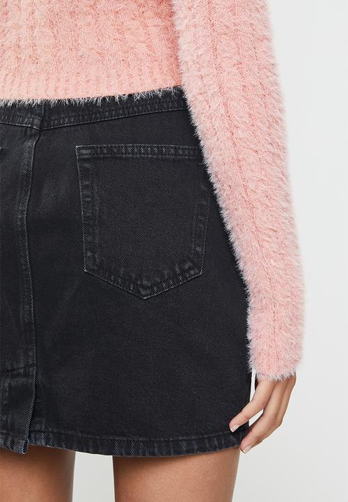 Factorie - Fluffy knit crop jumper - pink