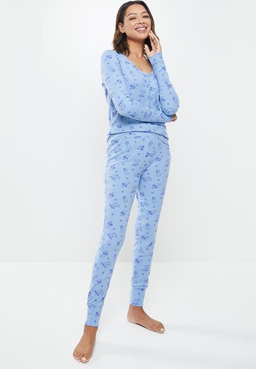 Cotton On - Waffle long john - blue