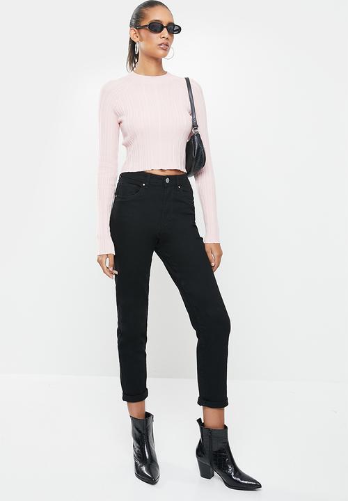Cotton On - Stretch mom jean - black