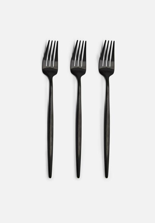 Finery - Cutlery 24pc set - carbon black