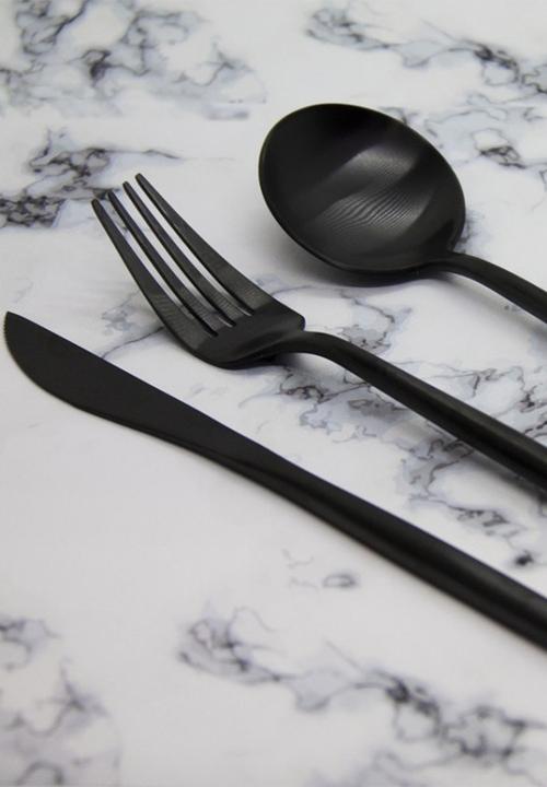 Finery - Cutlery 24pc set - carbon black