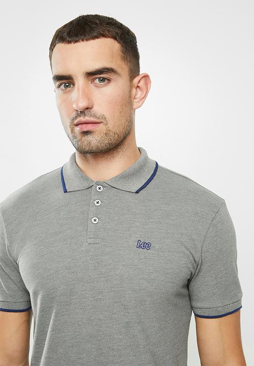 Lee  - Icon melange polo - grey