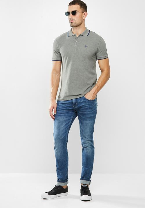 Lee  - Icon melange polo - grey