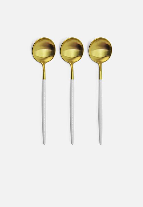 Finery - Cutlery 12pc set - gold & white