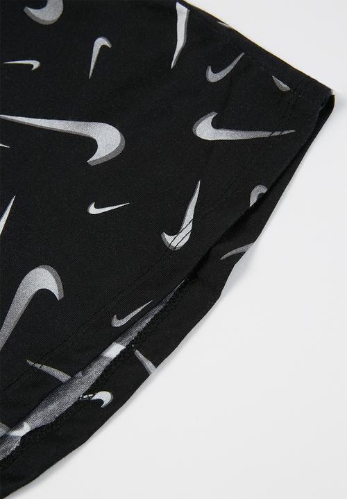 Nike - G nsw tee crop swooshes - black & grey