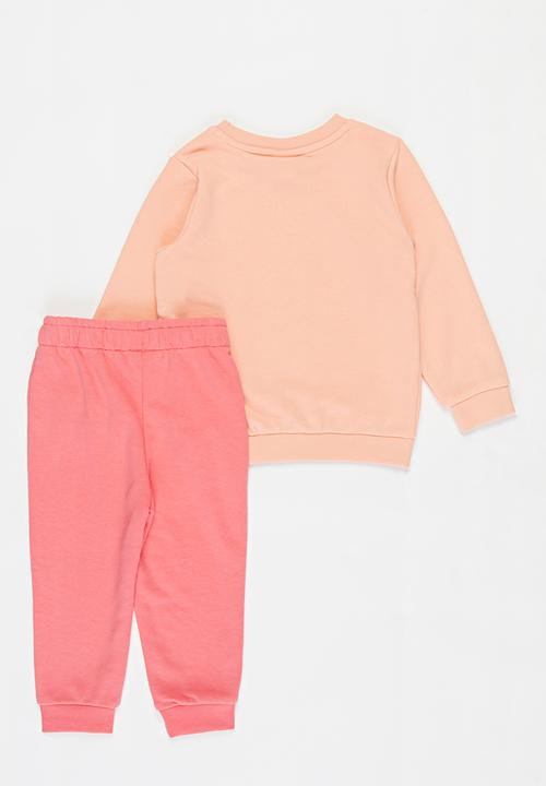 PUMA - Puma x Peanuts minicats crew jogger set - peach & pink 