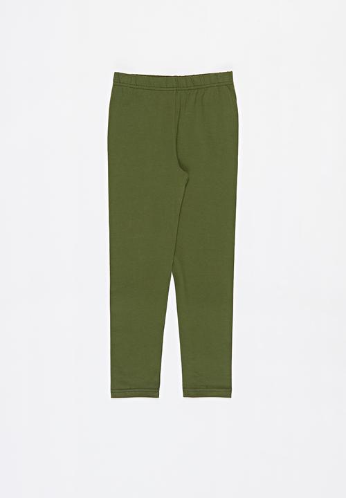 Rebel Republic - Girls 2 pack leggings - pink & green 