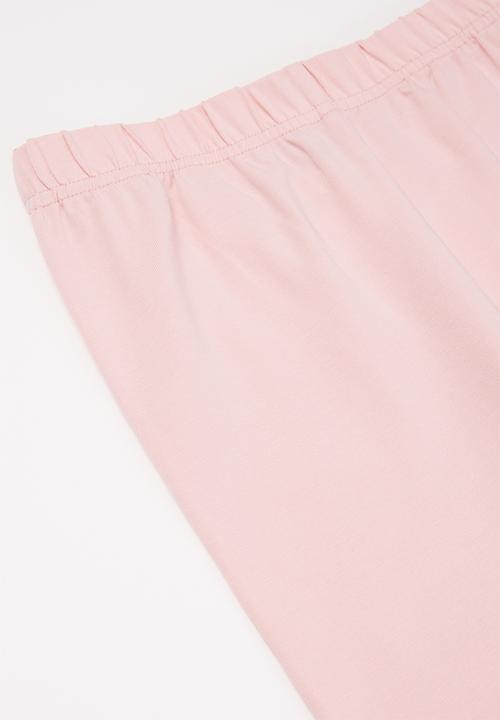 Rebel Republic - Girls 2 pack leggings - pink & green 