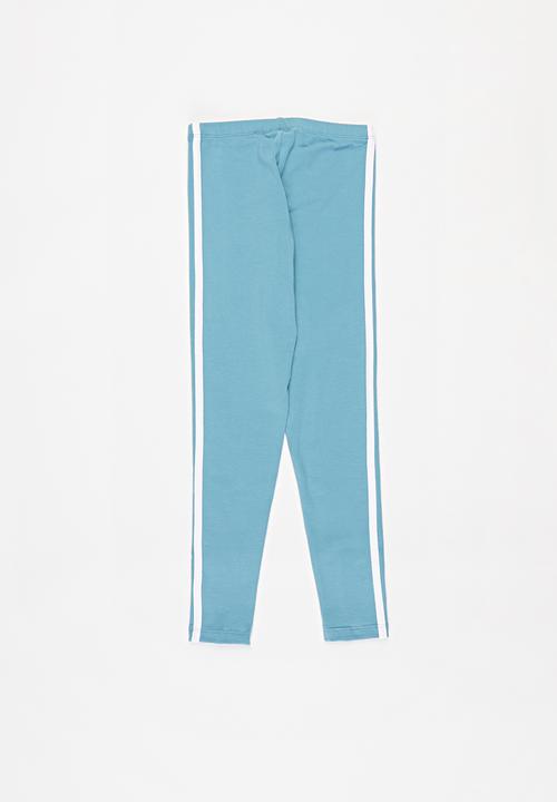 adidas Originals - Girls 3 stripe tights - blue 