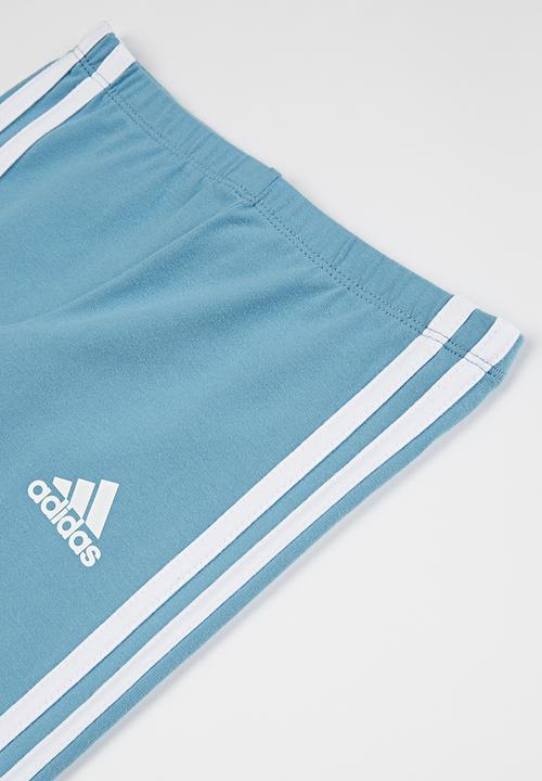 adidas Originals - Girls 3 stripe tights - blue 