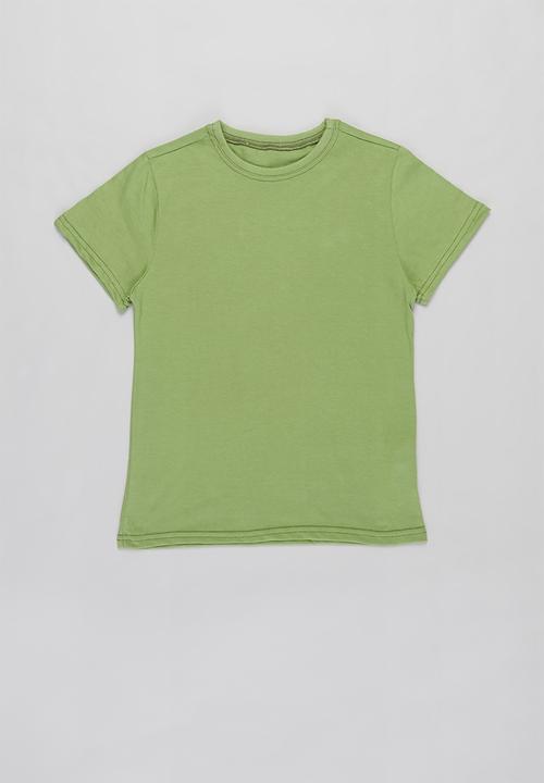 Rebel Republic - Boys 2 pack stripe tees - green & white 