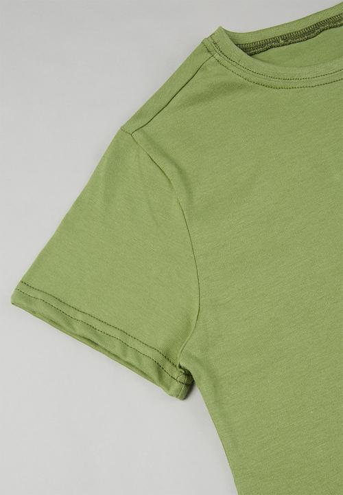 Rebel Republic - Boys 2 pack stripe tees - green & white 