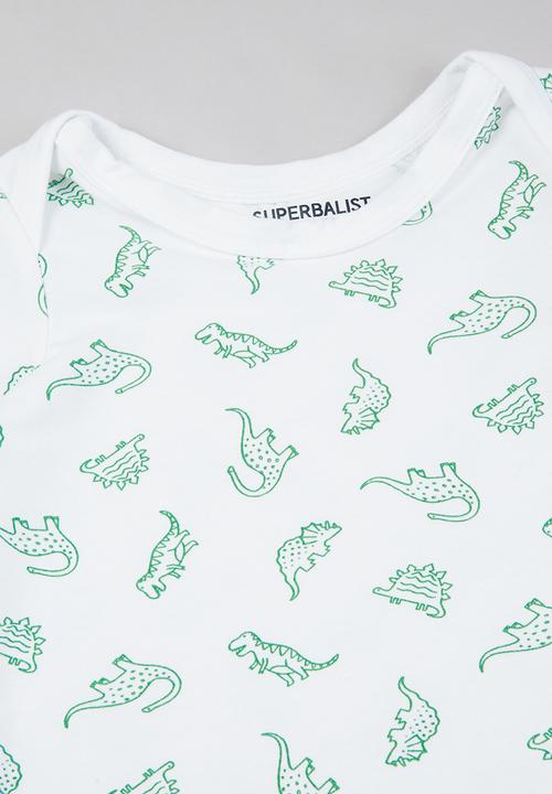 Superbalist Kids - Baby boys 2 pack tees - green & white