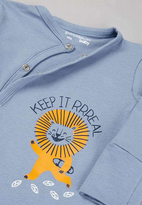 Superbalist Kids - 2 pack sleepsuit - white & baby blue