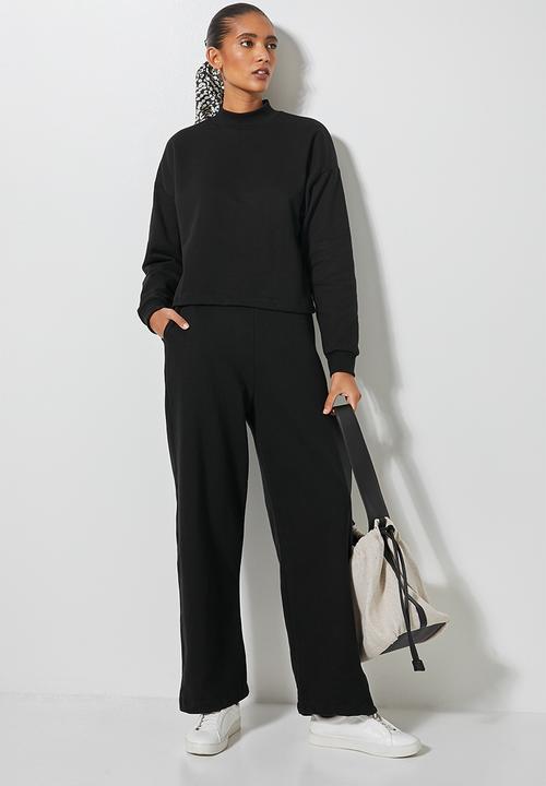 Superbalist - Crop funnel neck sweat - black