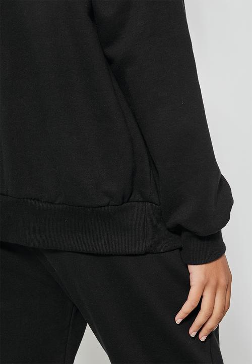 Superbalist - Graphic crew neck sweat - black