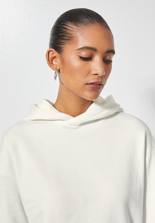 Superbalist - Crop hoodie - cream 