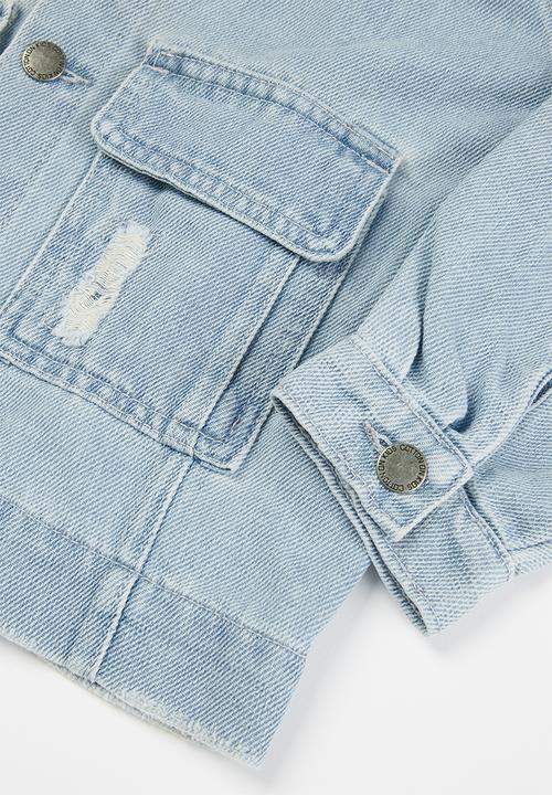 Cotton On - Tobi utility denim jacket - blue