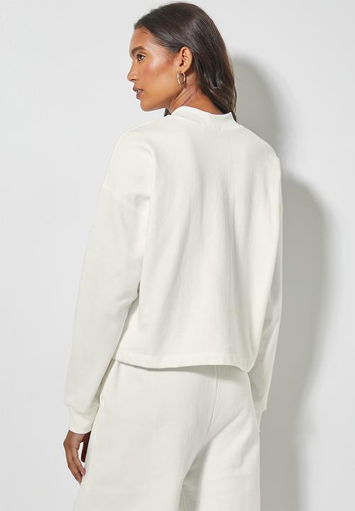 Superbalist - Crop funnel neck sweat - cream