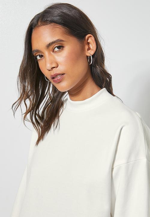 Superbalist - Crop funnel neck sweat - cream
