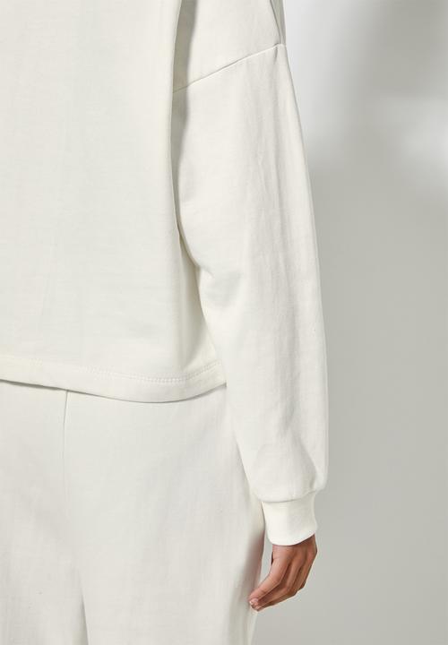 Superbalist - Crop funnel neck sweat - cream
