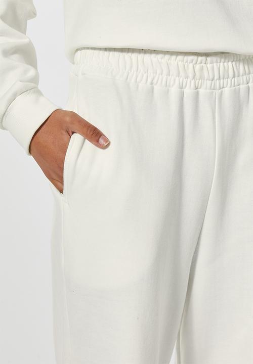 Superbalist - Wide leg track pants - cream 