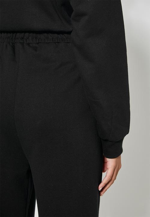 Superbalist - Wide leg track pants - black