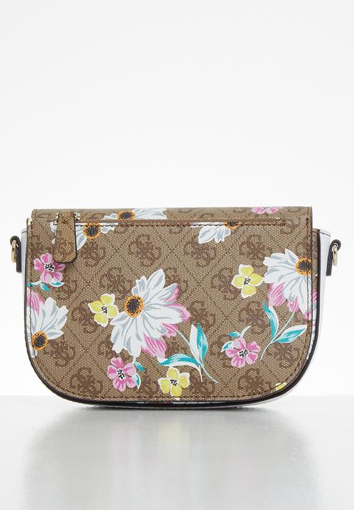 GUESS - Sosie mini crossbody flap - brown 