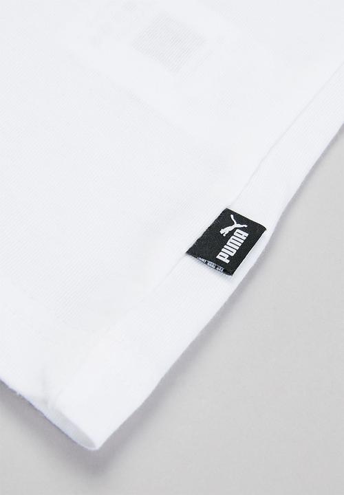 PUMA - Amplified big logo tee - white