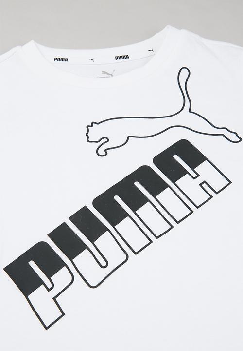 PUMA - Amplified big logo tee - white