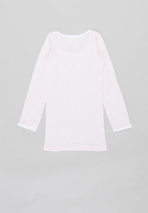 Pop Candy - Girls 2 pack stripe spencer - grey & pink