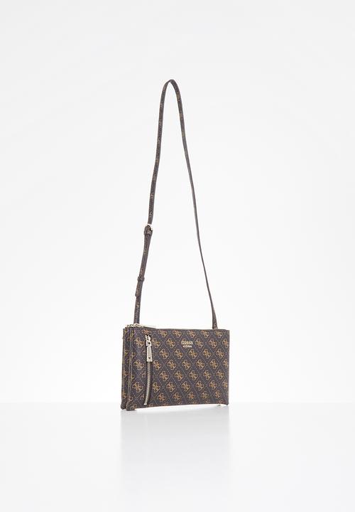 GUESS - Naya double zip crossbody - brown