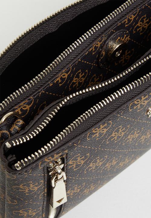 GUESS - Naya double zip crossbody - brown
