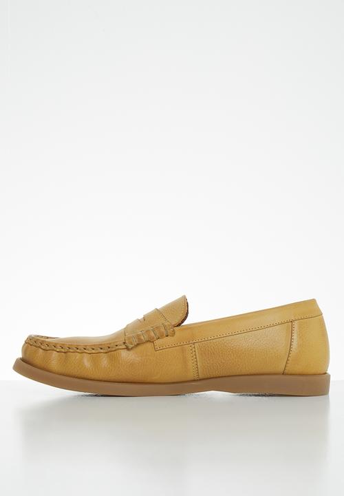 Grasshoppers - Deckskin leather loafer - whiskey