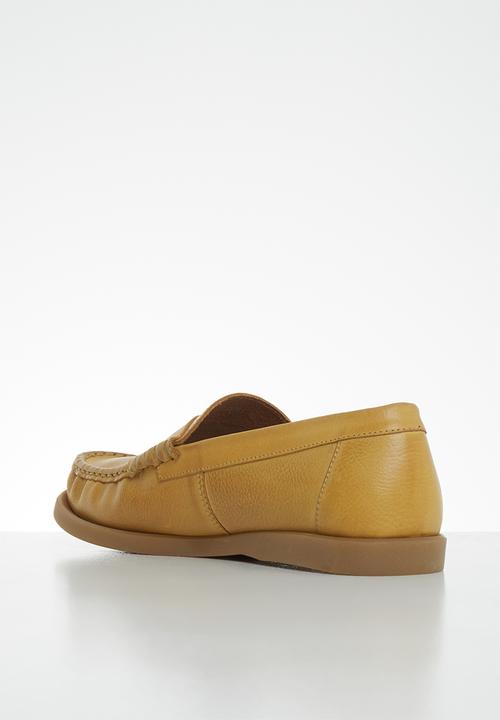 Grasshoppers - Deckskin leather loafer - whiskey