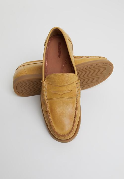 Grasshoppers - Deckskin leather loafer - whiskey