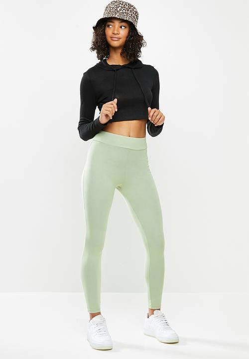 Blake - Soft touch hoodie cropped - black