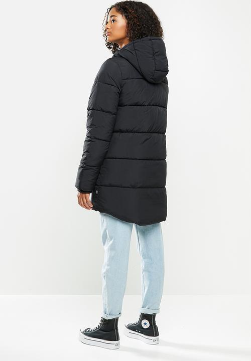 Cotton On - The recycled mother mid length puffer - black