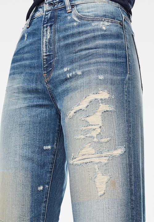 G-STAR - Janeh ultra high mom ankle woman - blue 