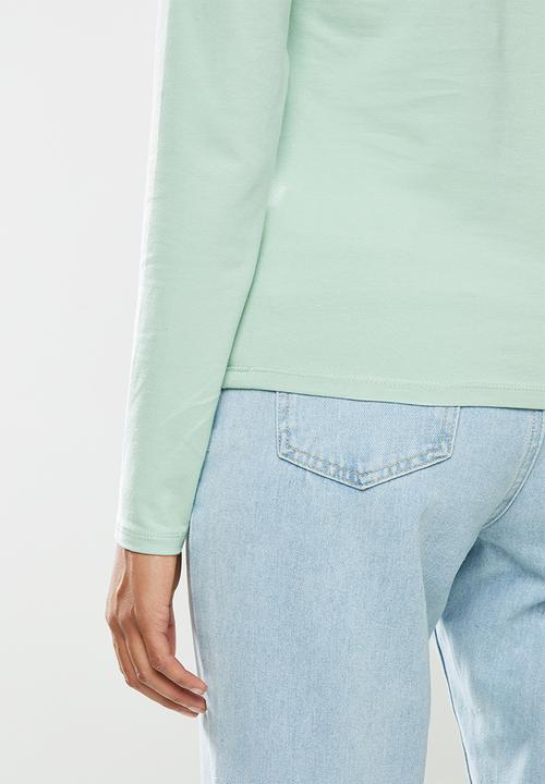 Cotton On - The everyday scooped long sleeve top - green
