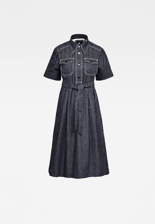 G-STAR - Scouting dress short sleeve - dark blue 