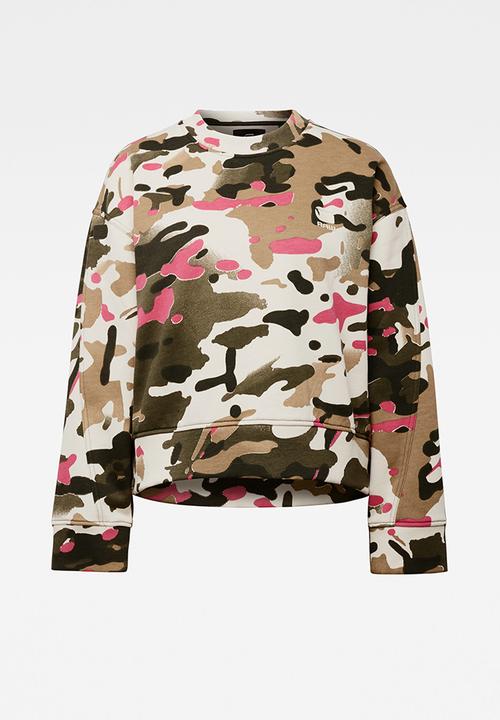 G-STAR - Loose fit camo ao crew neck - multi 