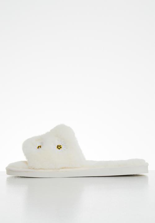 Miss Black - Rella 2 slipper - white 