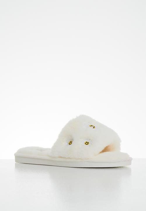 Miss Black - Rella 2 slipper - white 