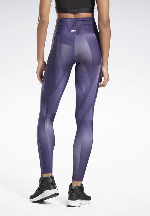 Reebok - Lux hr 2.0 all over print tights - purple